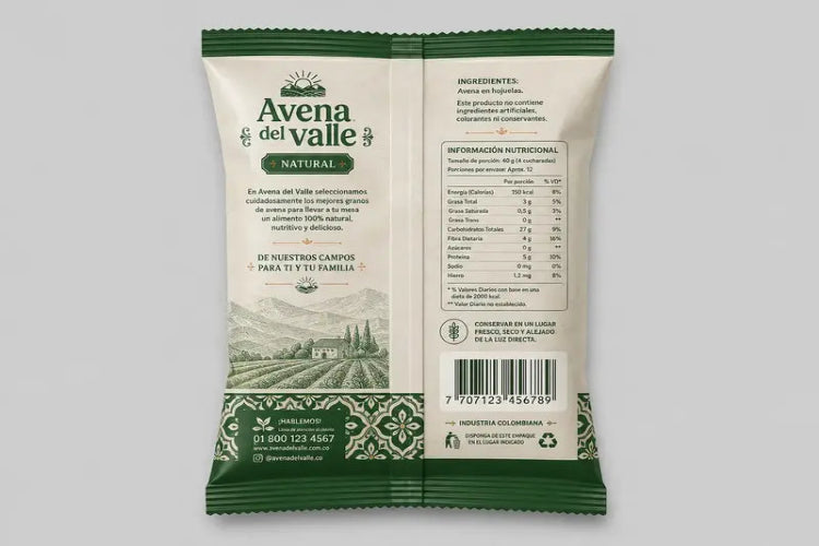 Flowpack, empaques plásticos de avenas