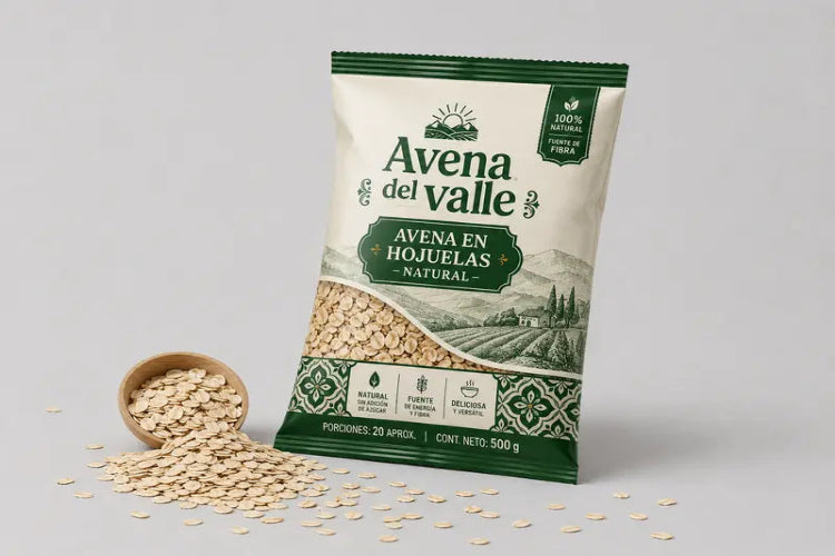 Flowpack, empaques plásticos de avenas en uso