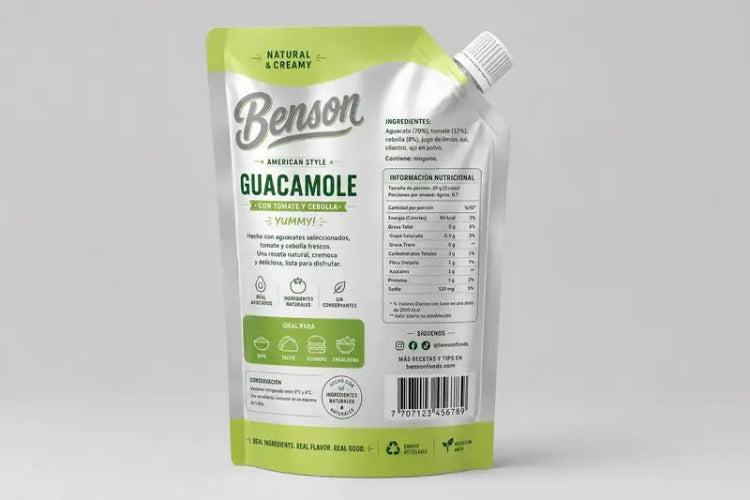 Doypack, empaques guacamole