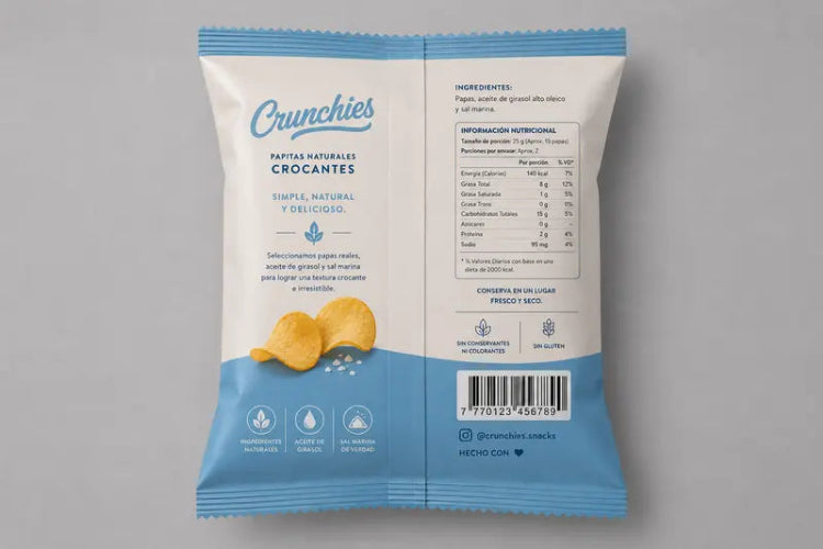 Flowpack, empaques plásticos  de papas