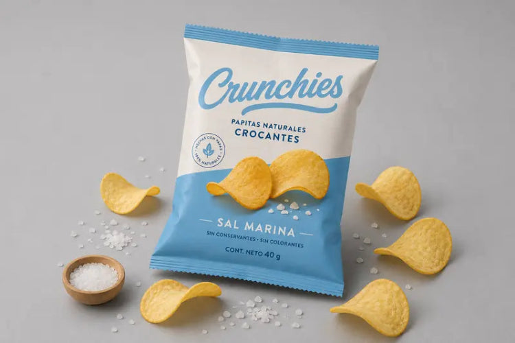 Flowpack, empaques plasticos de papas en uso